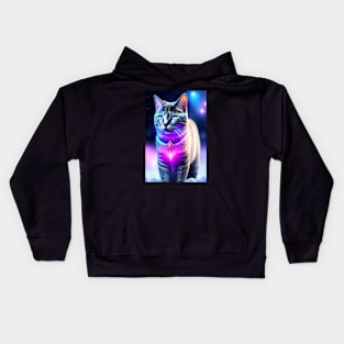 Dazzling British Blue Kitten Kids Hoodie